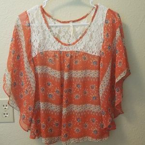 Sheer Boho top size small